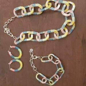 Sassy Jones Kerry Rainbow Set (Necklace, Bracelet, and Earrings)